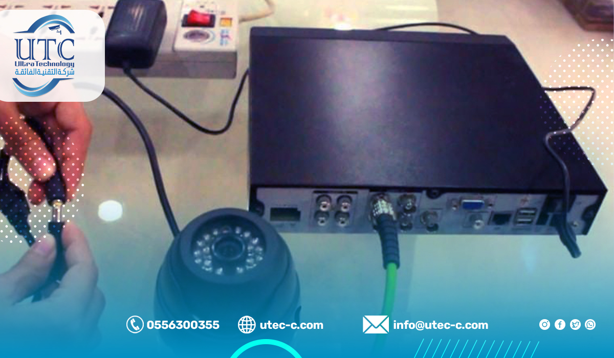 توصيل الكاميرا بجهاز التسجيل DVR